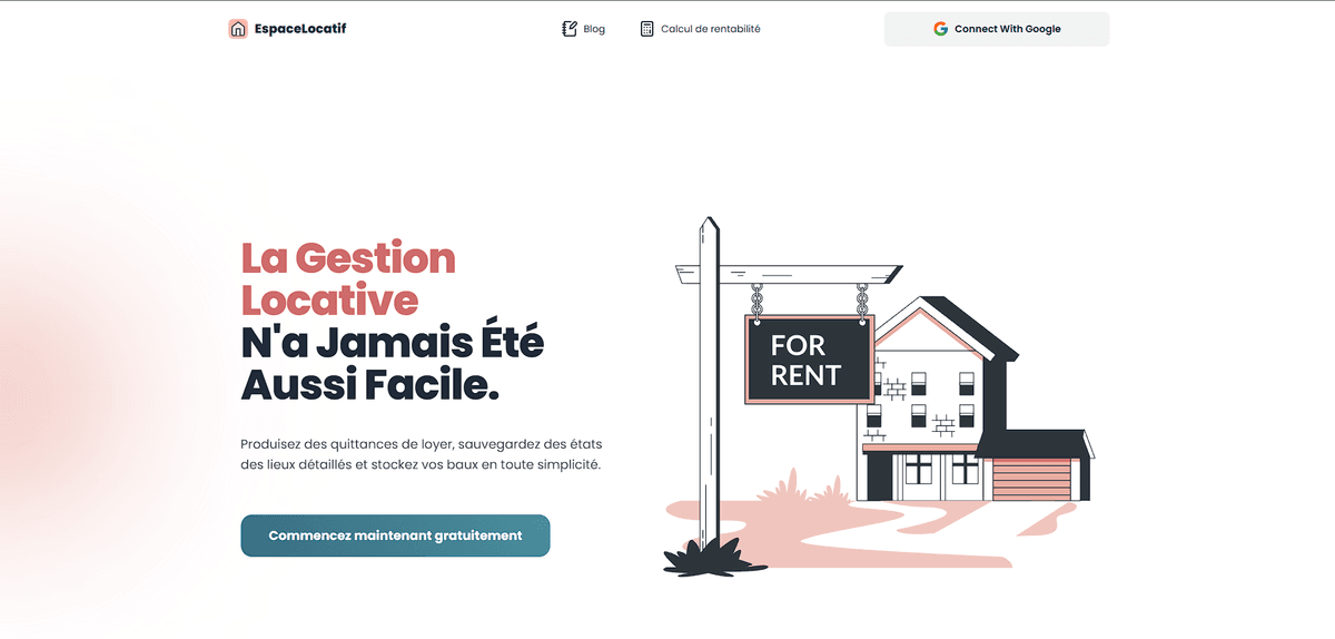 Hero de la landing page de espacelocatif.fr